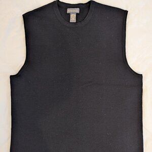 Banana Republic Fine Merino Wool vest, men's size large in black